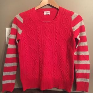By madewell cable knit red sweater